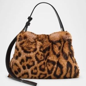 Simon Miller SIMONMILLER Mini Puffin Cheetah Faux Fur Handbag